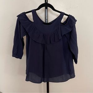 Anthropologie Maeve Open Shoulder Top